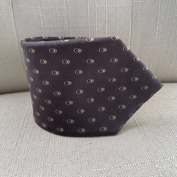 Christian Dior Men Tie ALL SILK Brown Tone Necktie CD Tie - Picture 5 of 9